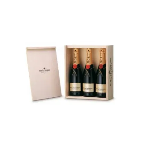 Caja de Madera 3 Botellas Moet & Chandon Brut Imperial