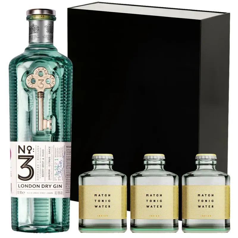 Estuche Gin London nº3 + 3 Tónicas Match Indian