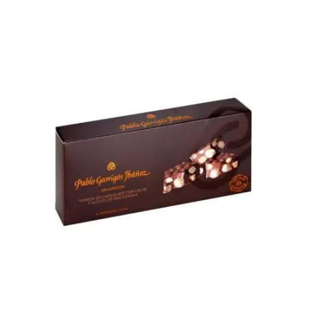 Turrón Choco leche y Macadamia Delicatessen Garrigós 300gr
