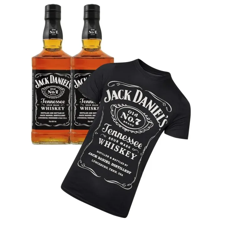 Pack 2 Botellas Jack Daniel´s 70cl. + Camiseta Jack Daniel´s