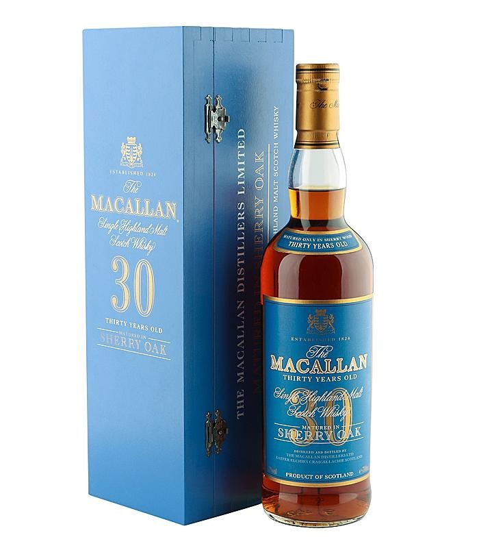 Macallan 30 Años Sherry Oak Blue Label Whisky