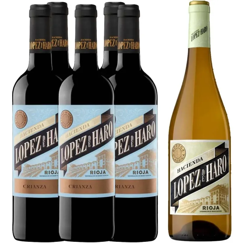 Pack 5 López de Haro Crianza + Regalo 1 López de Haro Blanco