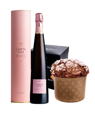 Pack Laietá Rosé  + Panettone Juanfran Chocolate y Naranja 550gr.
