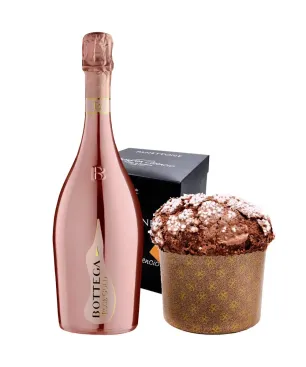 Pack Bottega Gold Rosé  + Panettone Juanfran Chocolate y Naranja 550gr.