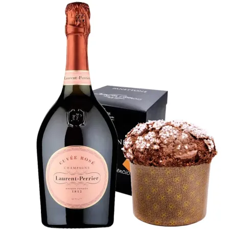 Pack Laurent-Perrier Rosé + Panettone Juanfran Chocolate y Naranja 550gr.