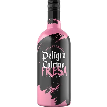 Licor Crema Tequila Peligro Catrina Fresa 70Cl.