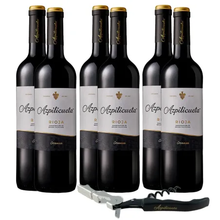6 Azpilicueta Crianza + 1 Sacacorchos de Regalo