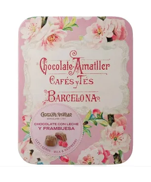 Amatller Bombones Flor Chocolate con leche y  Frambuesa 72gr.