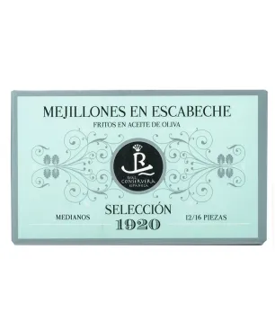 Mejillones En Escabeche 12/16 Selección 1920 115gr.