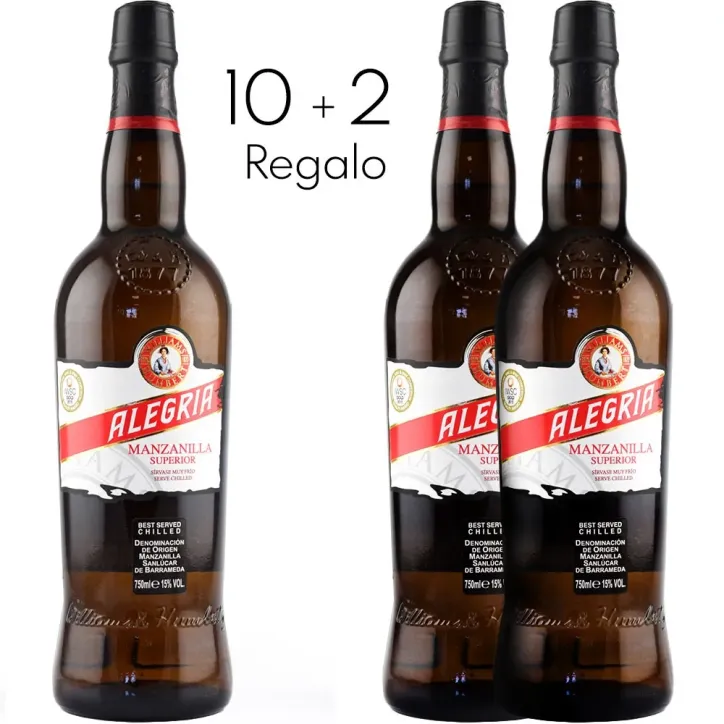 Pack Feria de Abril: 10 Manzanillas Alegria + 2 de Regalo