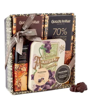 Cesta Chocolate Origenes Naranja Amatller