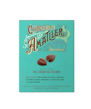 Únicos Hojas Chocolate 70% con Sal de Mar 60g Amatller