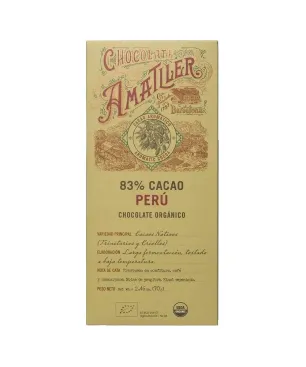 Tableta Chocolate Amatller 83% cacao Perú 70g
