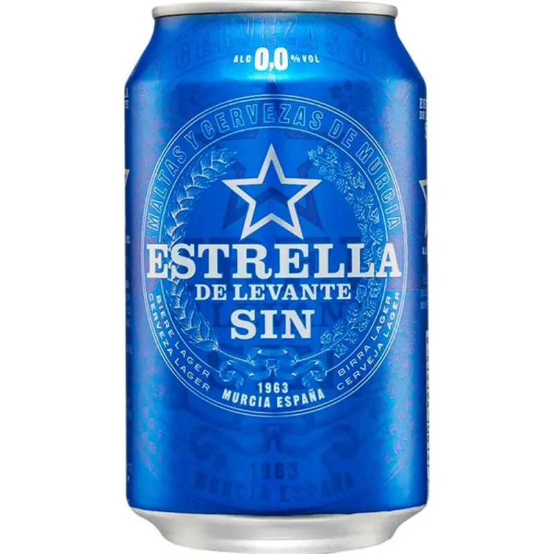 Caja estrella levante sin alcohol Lata 33cl - 24 uds