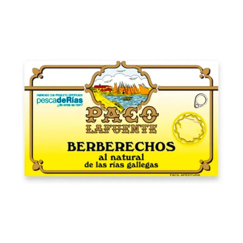 Berberechos al Natural Rías Gallegas 45/55 piezas Paco Lafuente