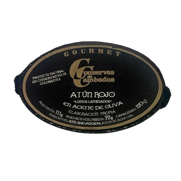 Lomos de Atún Rojo Laminados en Aceite de Oliva de Conservas de Cambados 120ml Lomos de Atún Rojo Laminados en Aceite de Oliva de Conservas de Cambados 120ml
