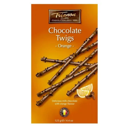 Chocolate Twigs Orange 125g.