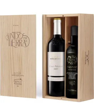 Estuche Unidos por la Tierra Abadia Retuerta Cuvee Palomar y Aceite de Canena