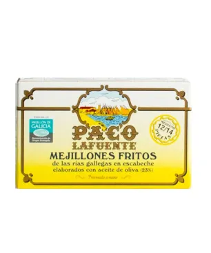 Mejillones Fritos En Escabeche Paco Lafuente 12/14 115gr.