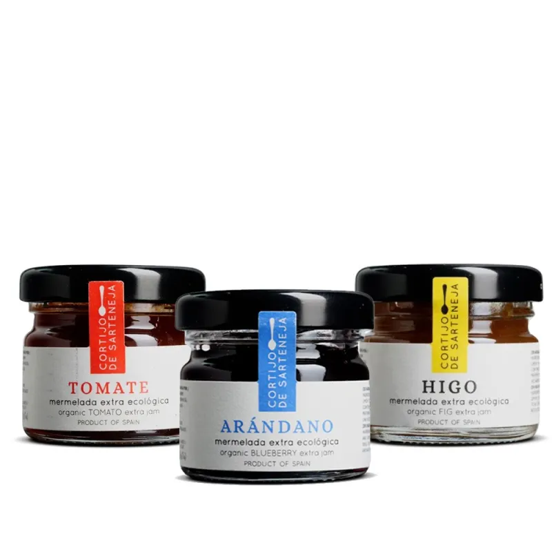 Cortijo de Sarteneja Pack Trio de Mermeladas Ecologicas 3x28gr.