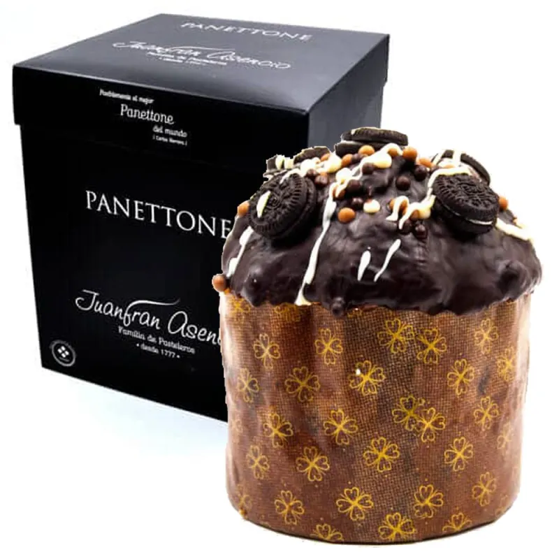 Panettone Cubierto y Relleno De Chocolate Blanco Juanfran Asencio 780gr.