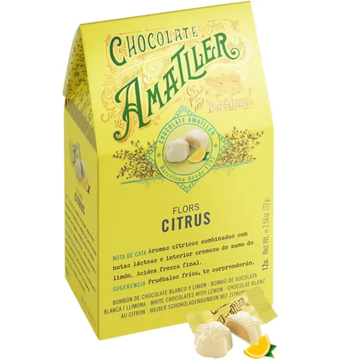 Amatller Bombones Flors Chocolate Blanco y Citrus 72gr.