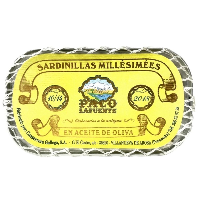 Sardinillas Millesime 10/14 en Aceite de Oliva Paco La Fuente